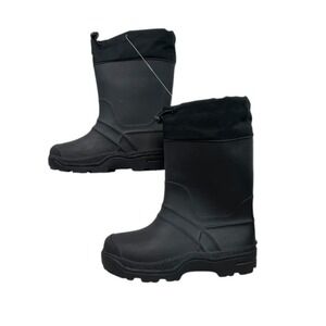 Wonder Nation Unisex Size 13 Black Winter Insulated To -25 degrees Rubber Boots